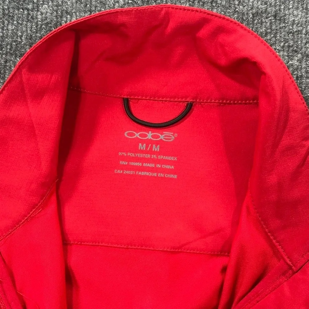 Oobe Men's Medium Red Full Zip‎ Up Jacket Lightweight Activewear Coat